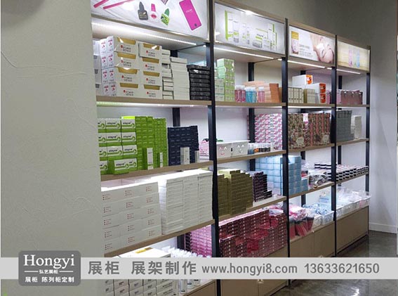 日化類鐵木結(jié)合展柜